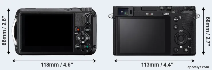 Comparison WG-8 or RX1R III rear
