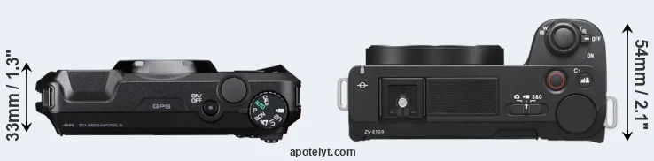 Compare WG-8 versus ZV-E10 II top