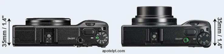 Compare GR II versus GR IIIx top