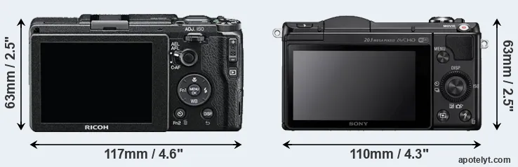Comparison GR II or A5000 rear