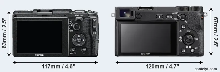 Comparison GR II or A6500 rear