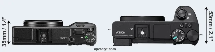 Compare GR II versus A6500 top