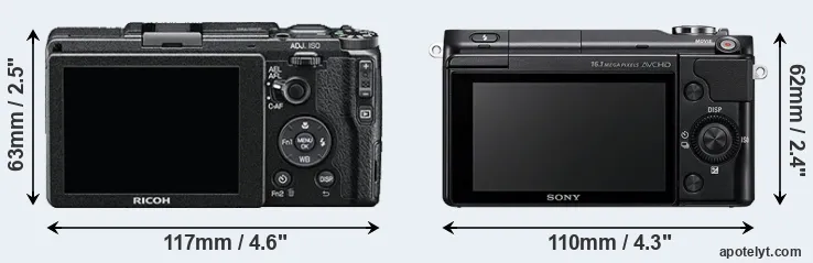Comparison GR II or NEX-3N rear