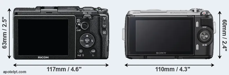 Comparison GR II or NEX-C3 rear