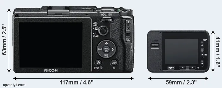 Comparison GR II or RX0 rear