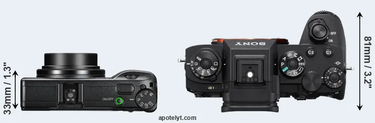 Compare GR III versus A1 top