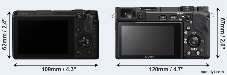 Comparison GR III or A6400 rear