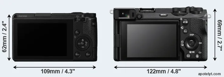 Comparison GR III or A6700 rear