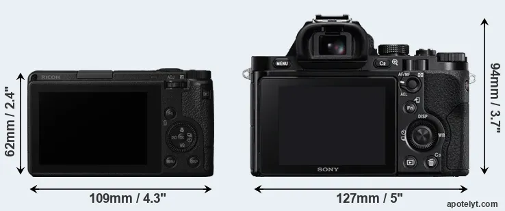 Comparison GR III or A7R rear