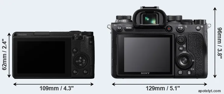 Comparison GR III or A9 II rear