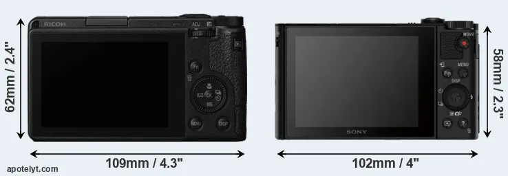 Comparison GR III or HX80 rear