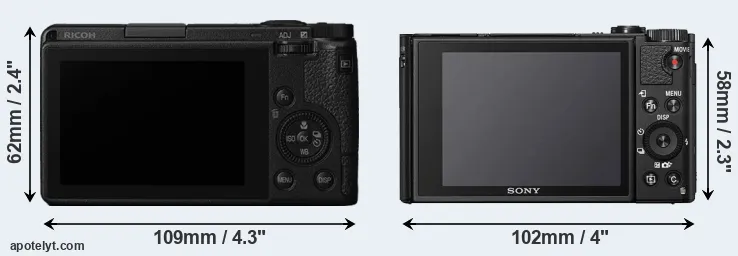 Comparison GR III or HX95 rear