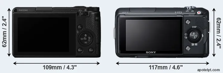 Comparison GR III or NEX-3 rear