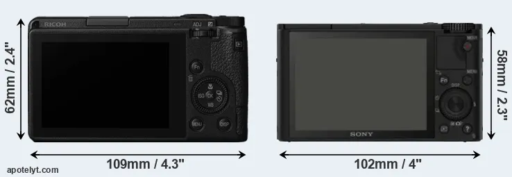 Comparison GR III or RX100 rear