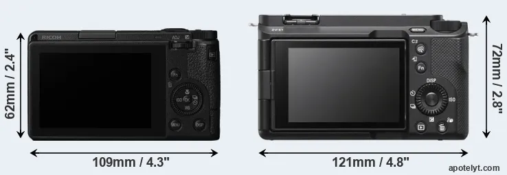 Comparison GR III or ZV-E1 rear