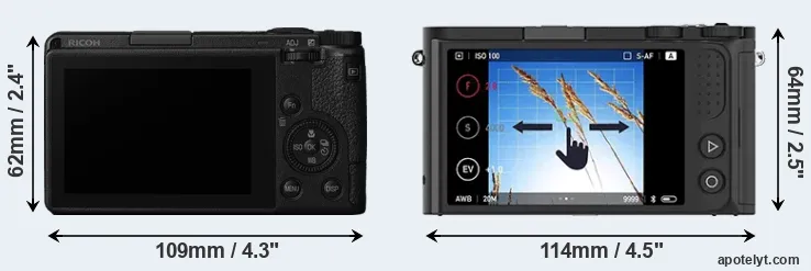 Comparison GR III or M1 rear