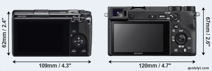 Comparison GR IIIx or A6500 rear