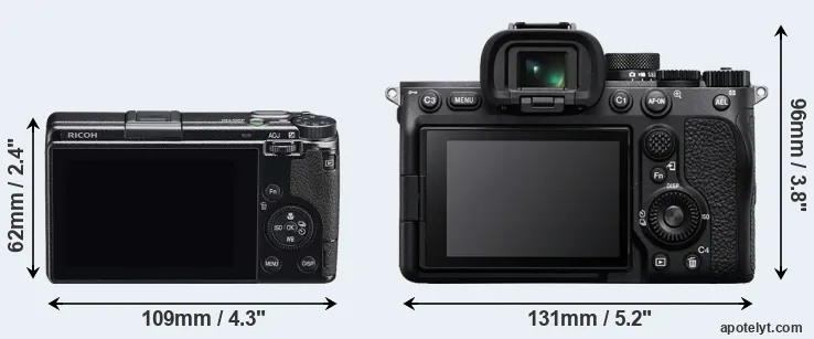 Comparison GR IIIx or A7 IV rear