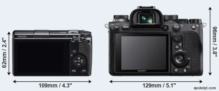 Comparison GR IIIx or A9 II rear