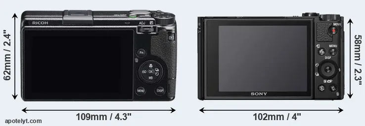 Comparison GR IIIx or HX95 rear