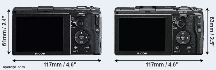 Comparison GR or GR II rear