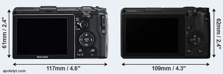 Comparison GR or GR III rear