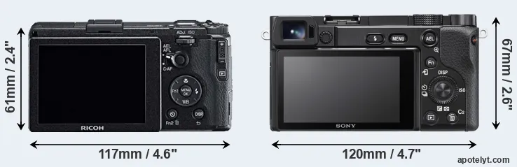 Comparison GR or A6100 rear