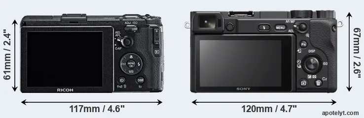 Comparison GR or A6400 rear