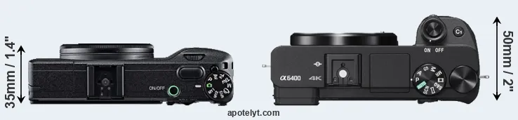 Compare GR versus A6400 top