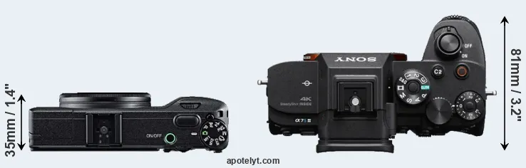 Compare GR versus A7S III top