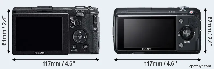 Comparison GR or NEX-3 rear