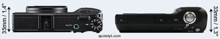 Compare GR versus NEX-3 top