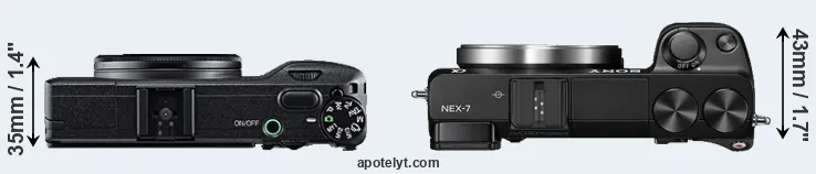 Compare GR versus NEX-7 top