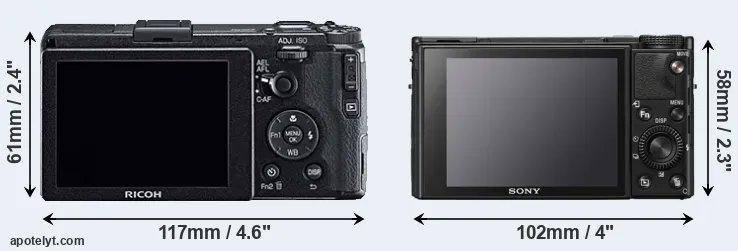 Comparison GR or RX100 VII rear