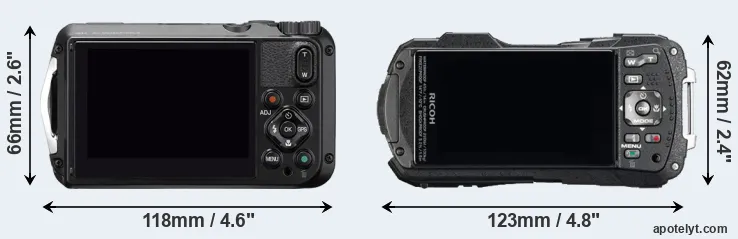 Comparison WG-6 or WG-60 rear