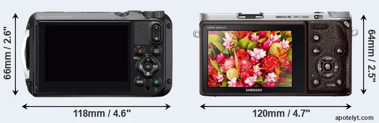 Comparison WG-6 or NX500 rear