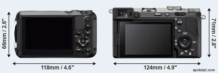 Comparison WG-6 or A7C R rear