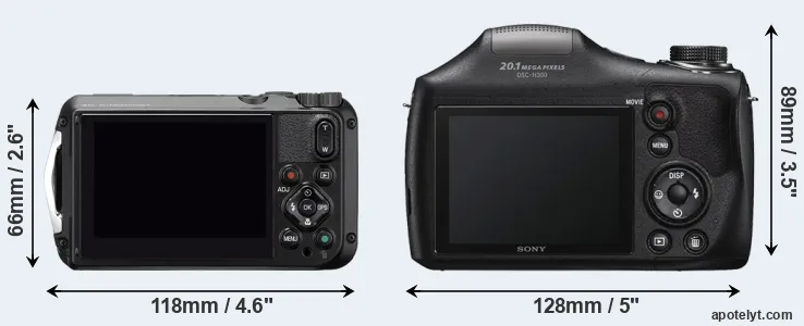 Comparison WG-6 or H300 rear