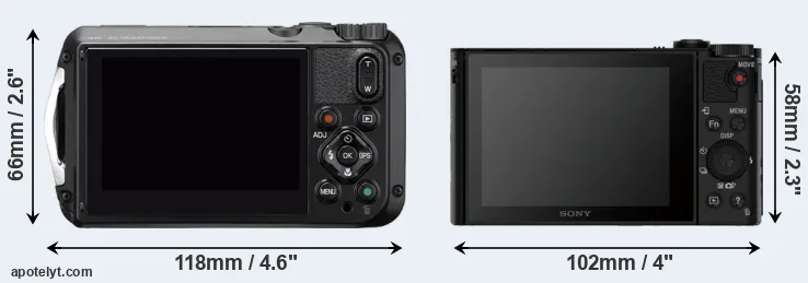 Comparison WG-6 or HX90V rear
