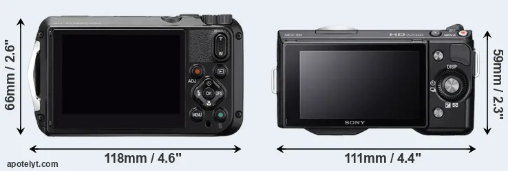 Comparison WG-6 or NEX-5N rear