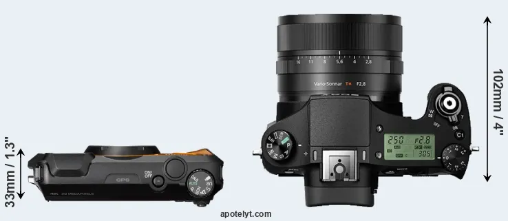 Compare WG-6 versus RX10 II top