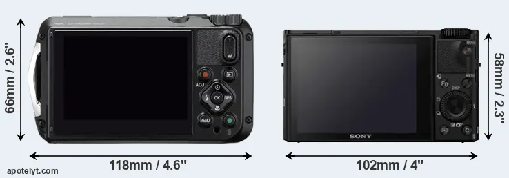 Comparison WG-6 or RX100 IV rear