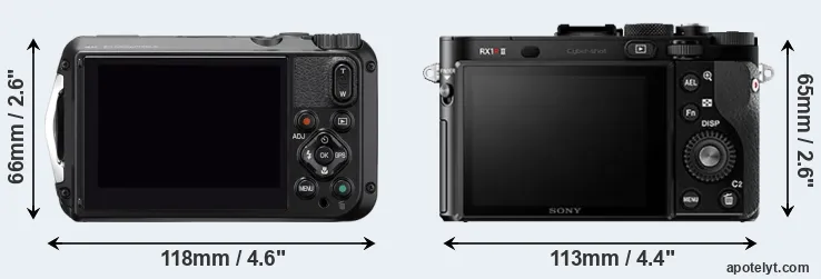 Comparison WG-6 or RX1R II rear