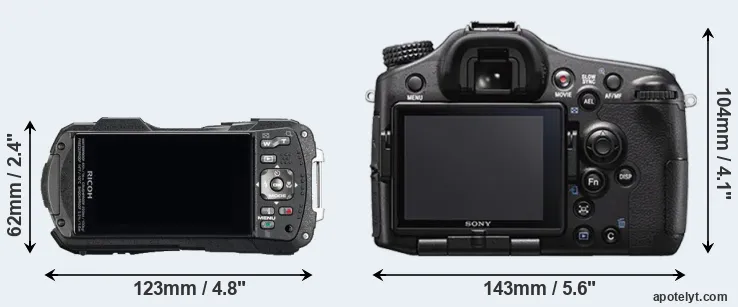 Comparison WG-60 or A77 II rear