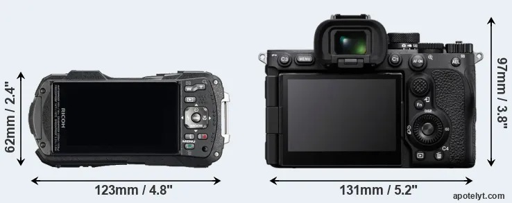 Comparison WG-60 or A7R V rear