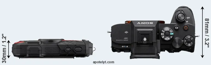 Compare WG-60 versus A7S III top