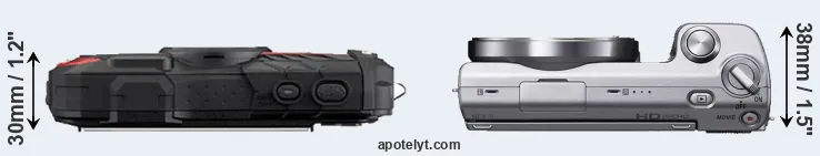 Compare WG-60 versus NEX-5 top