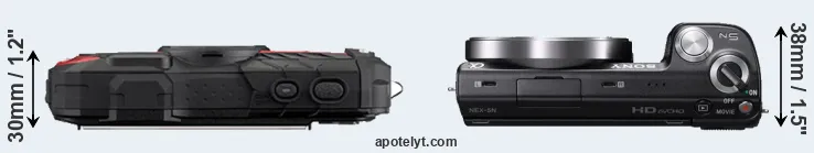 Compare WG-60 versus NEX-5N top
