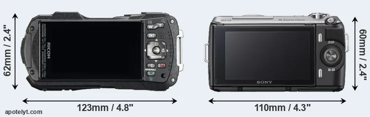 Comparison WG-60 or NEX-C3 rear