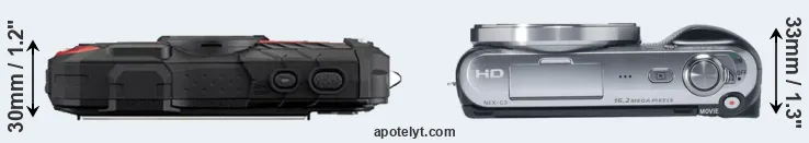 Compare WG-60 versus NEX-C3 top